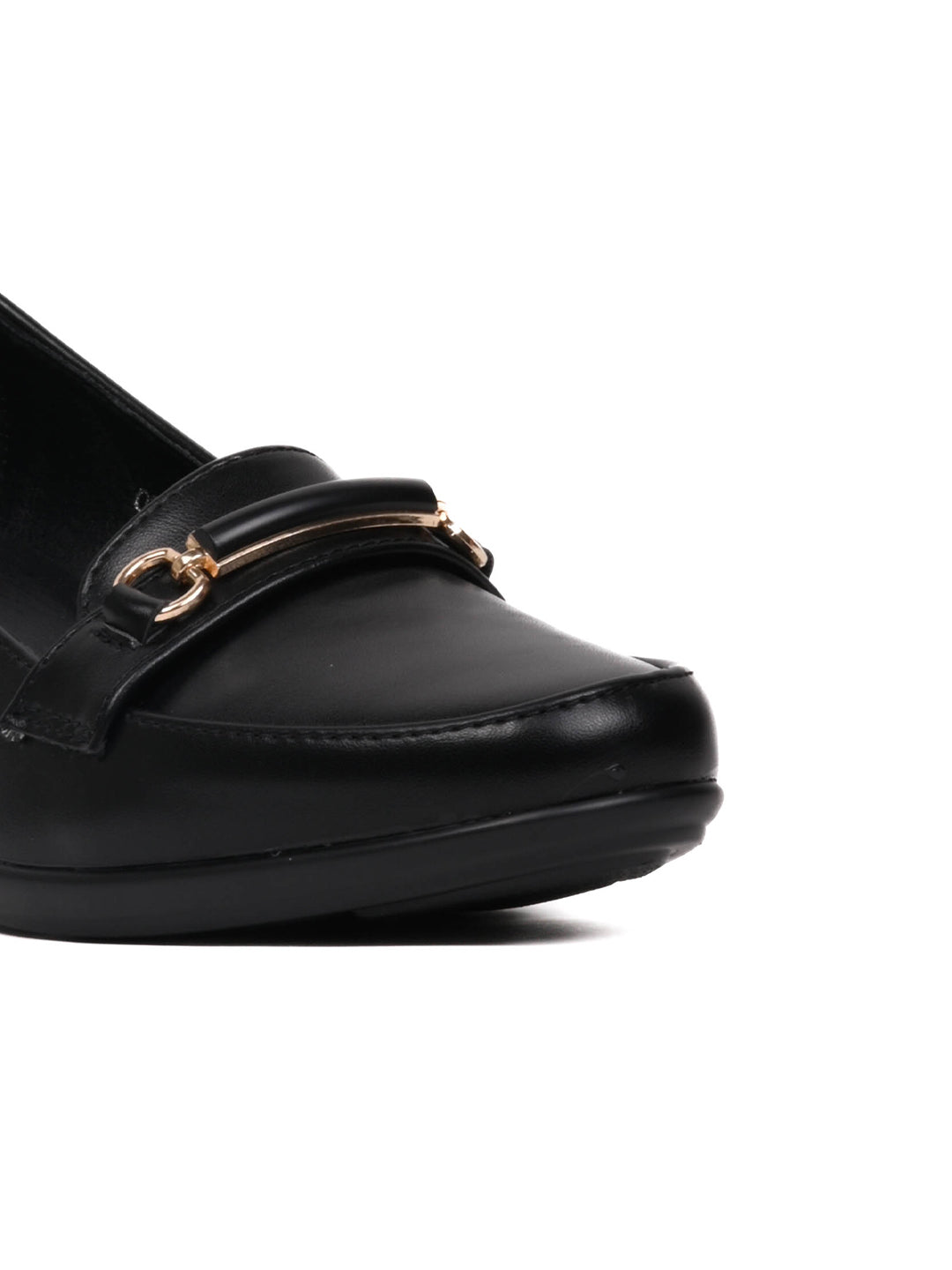 Women, Women Footwear, Black Loafers