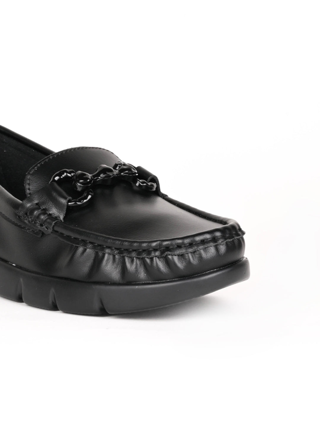 Women, Women Footwear, Black Loafers