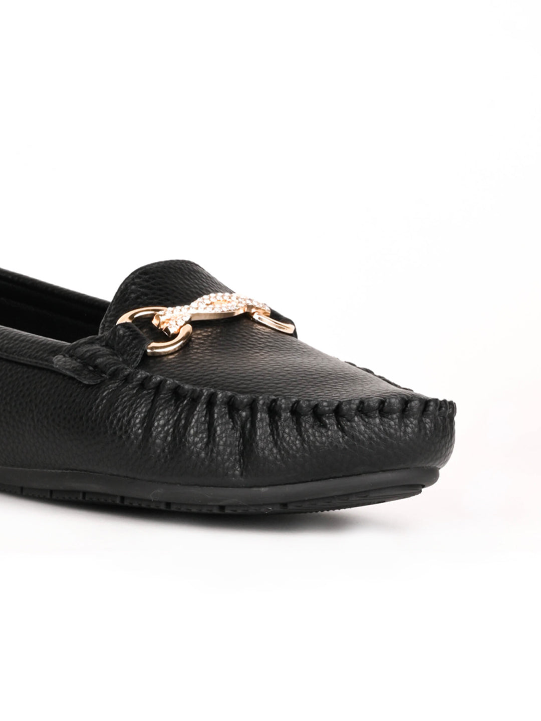 Women, Women Footwear, Black Loafers