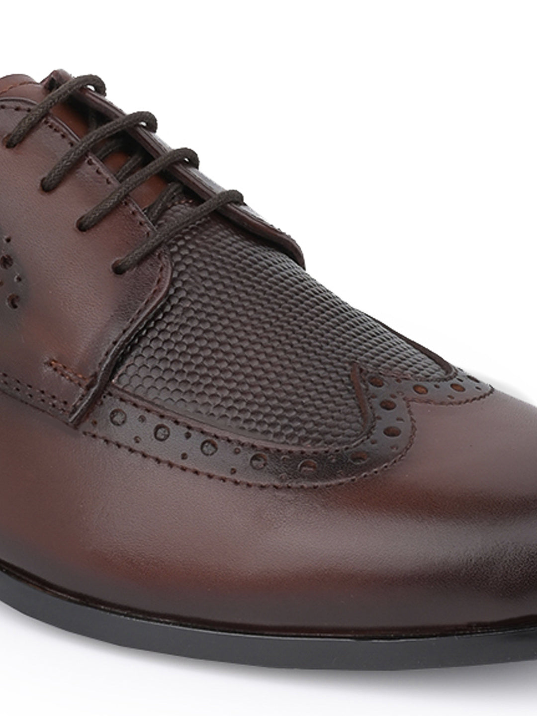 Men Brown Solid Brogue