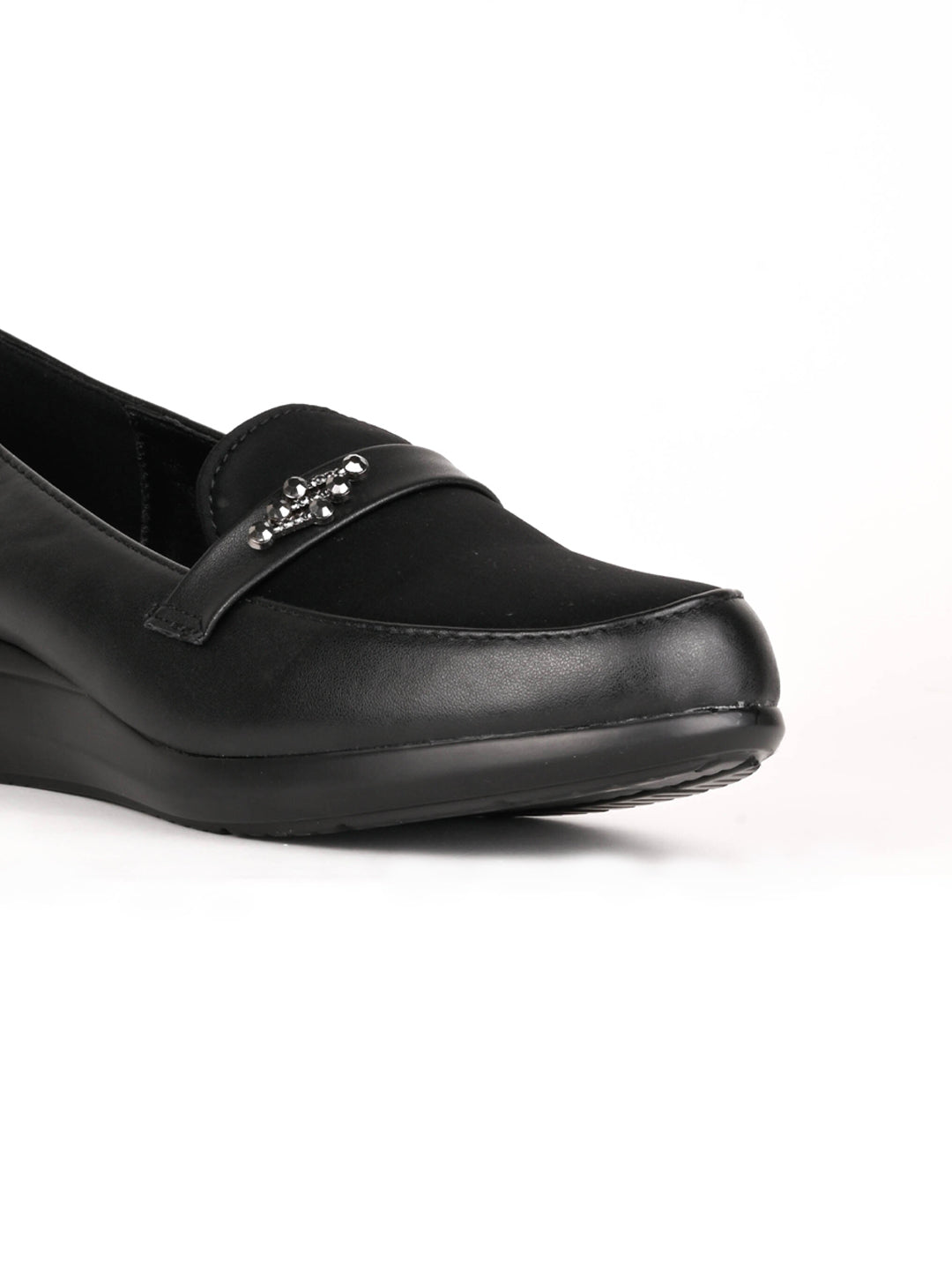 Women, Women Footwear, Black Loafers