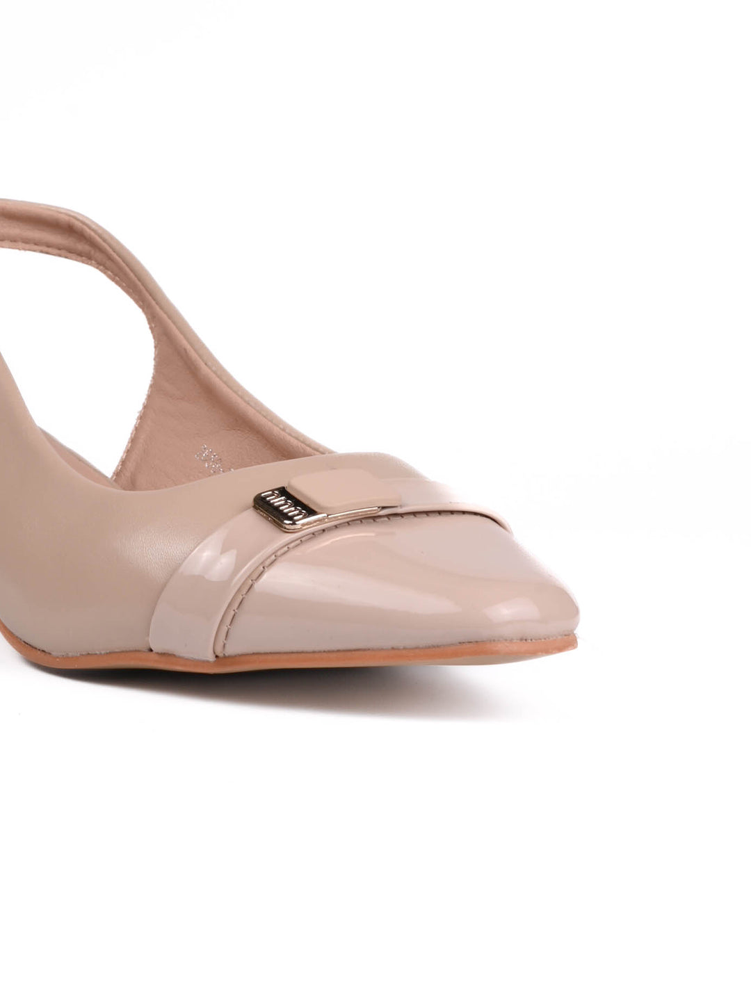 Women Beige Solid Pumps
