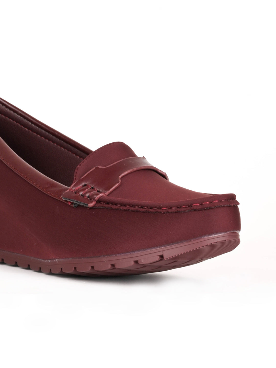 Women, Women Footwear, Maroon Loafers