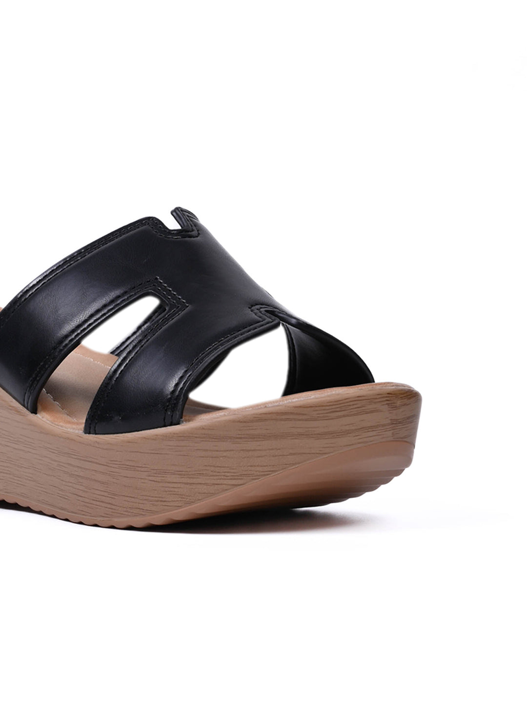 Women, Women Footwear, Black Wedges