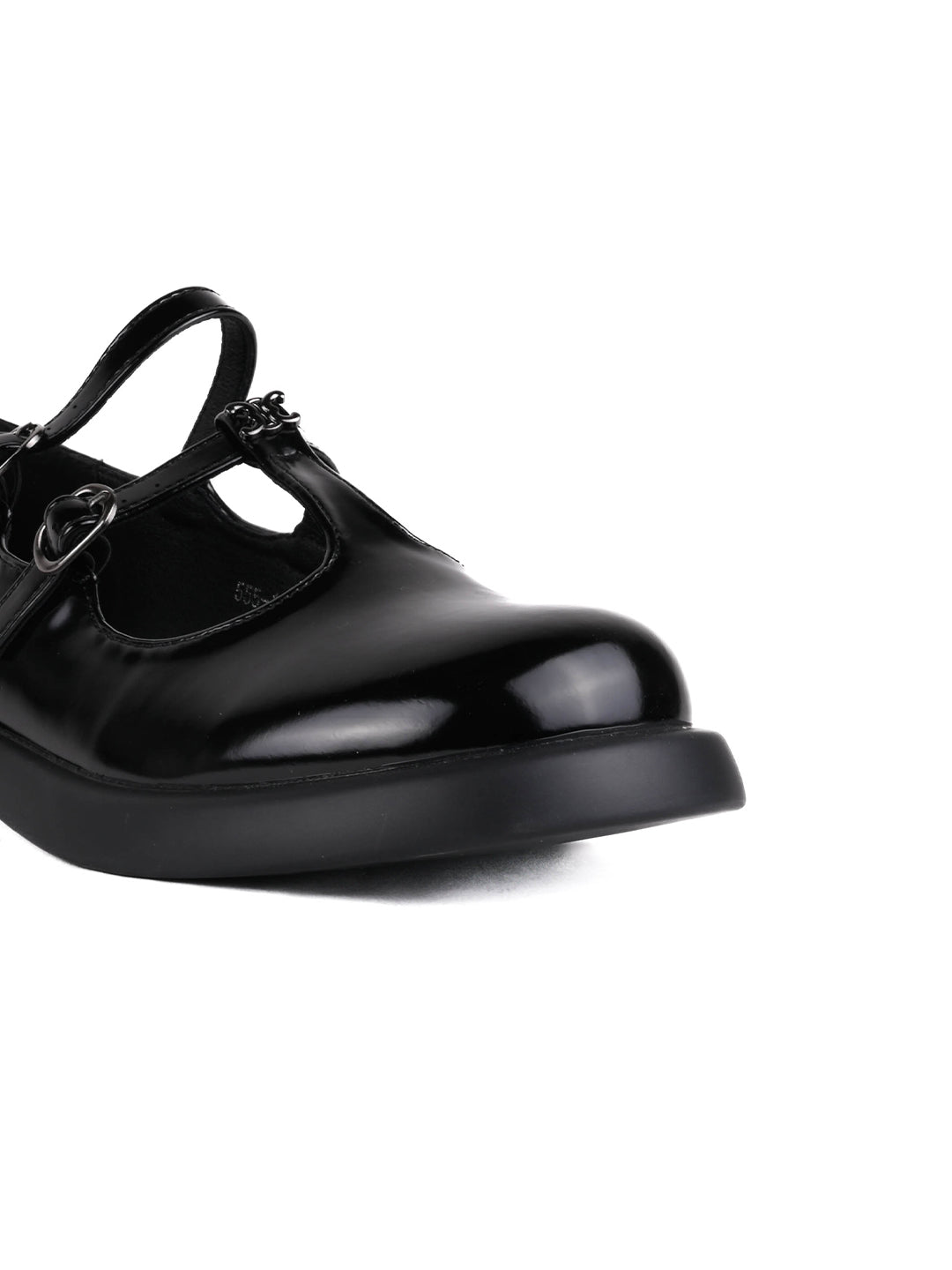 Women Black Solid Mary Jane Ballerinas