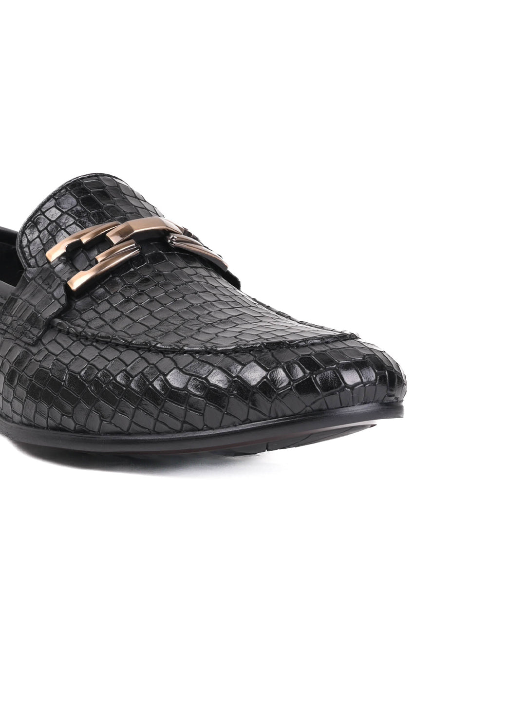 Men, Men Footwear, Black Loafers