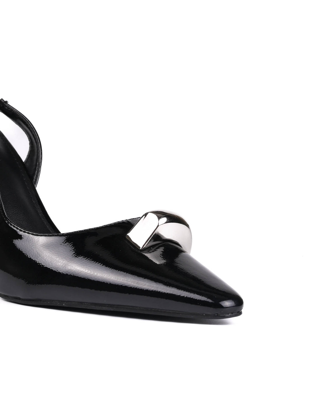 Women Black Solid Pumps