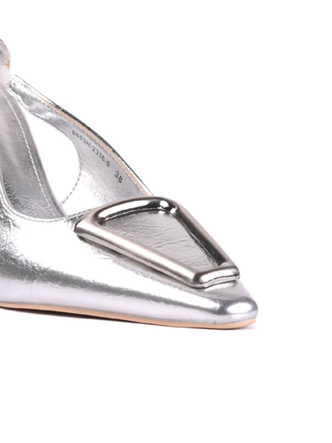 Women Silver Textured Pumps