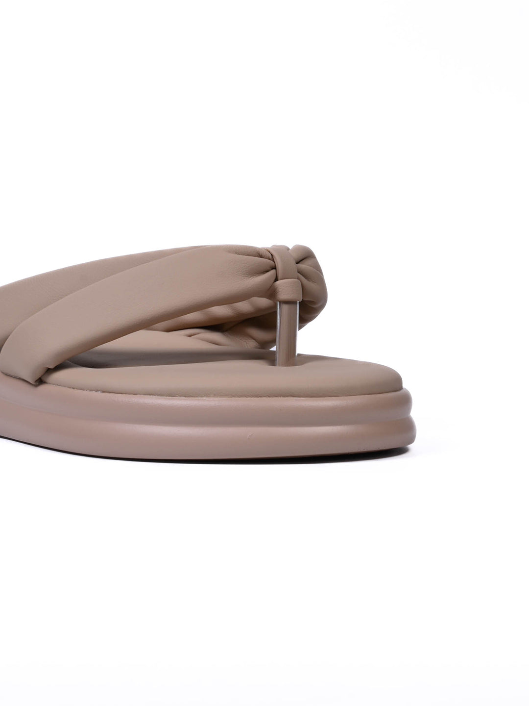 Women, Women Footwear, Beige T-Strap Flats