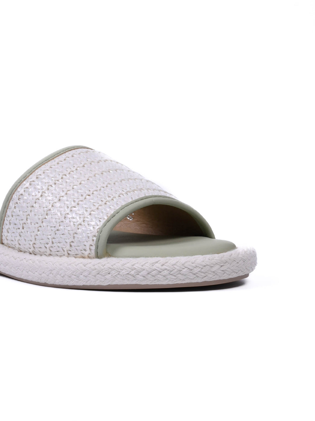 Women, Women Footwear, Green Open Toe Flats