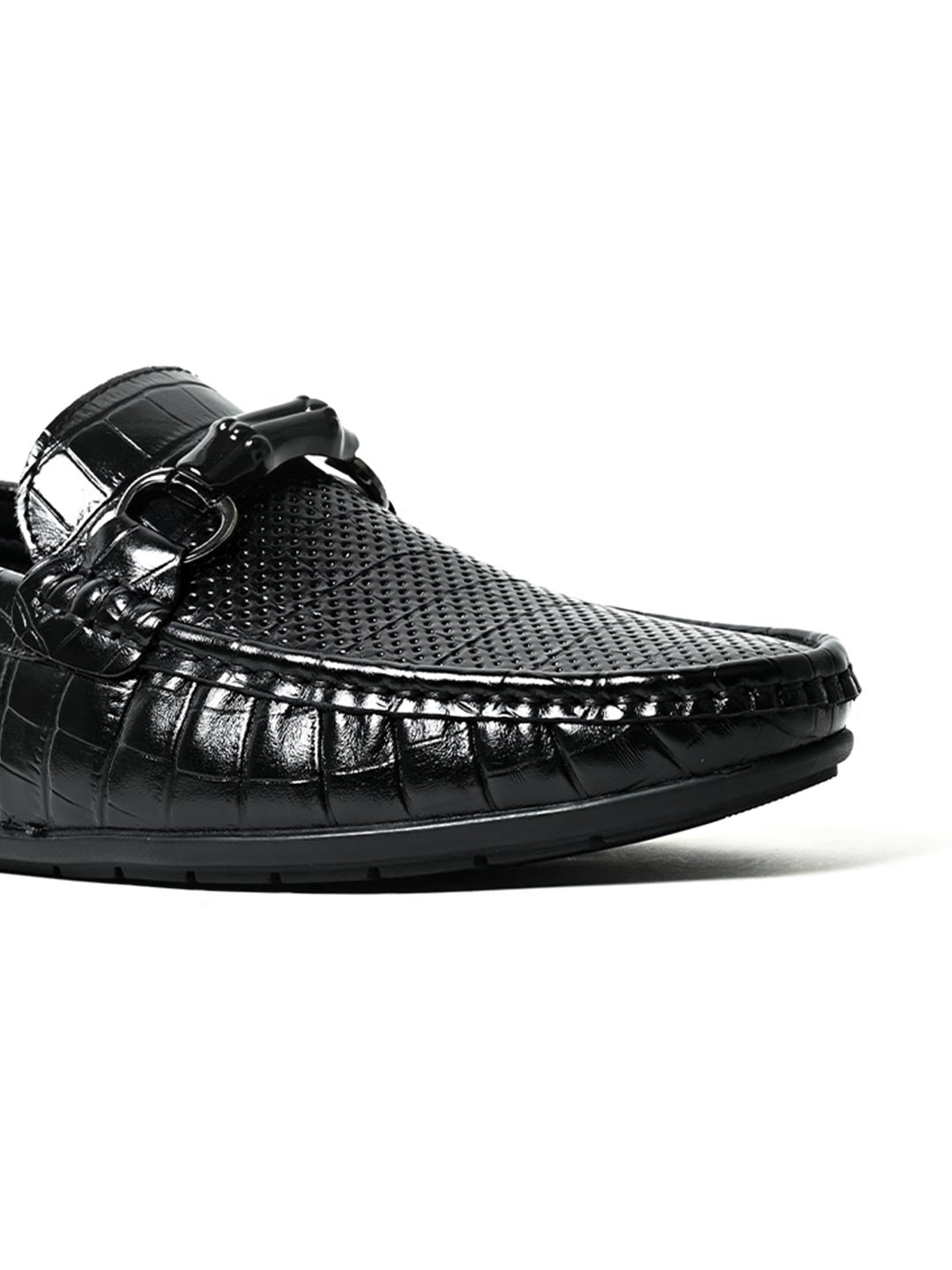 Men, Men Footwear, Black Driving Shoes