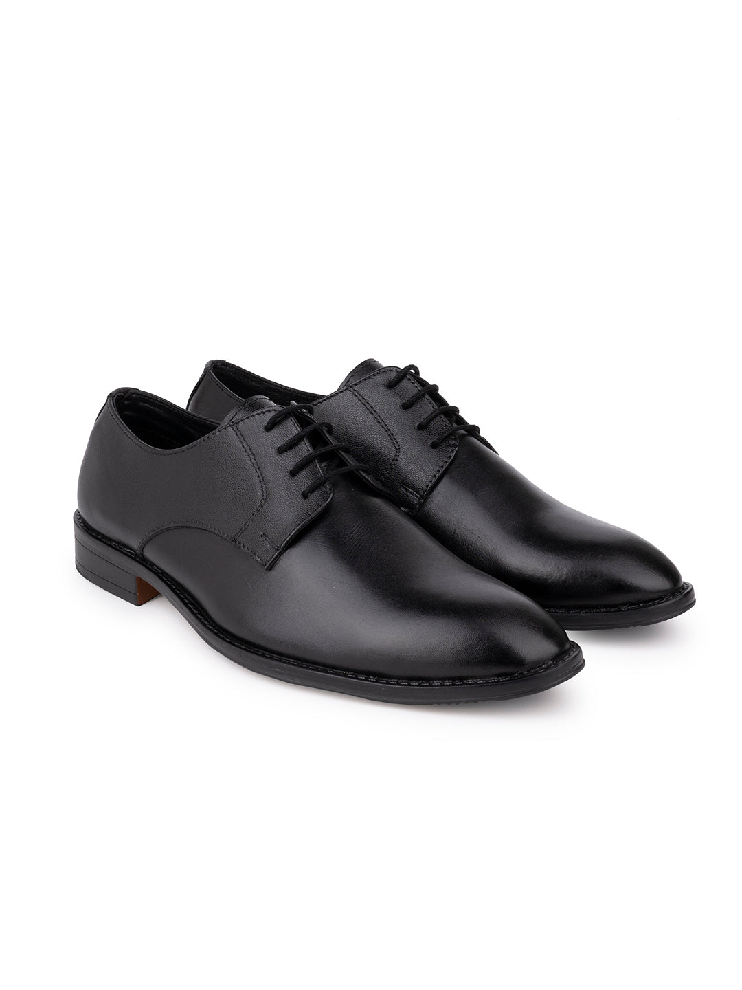 Men BLACK Solid Derbys