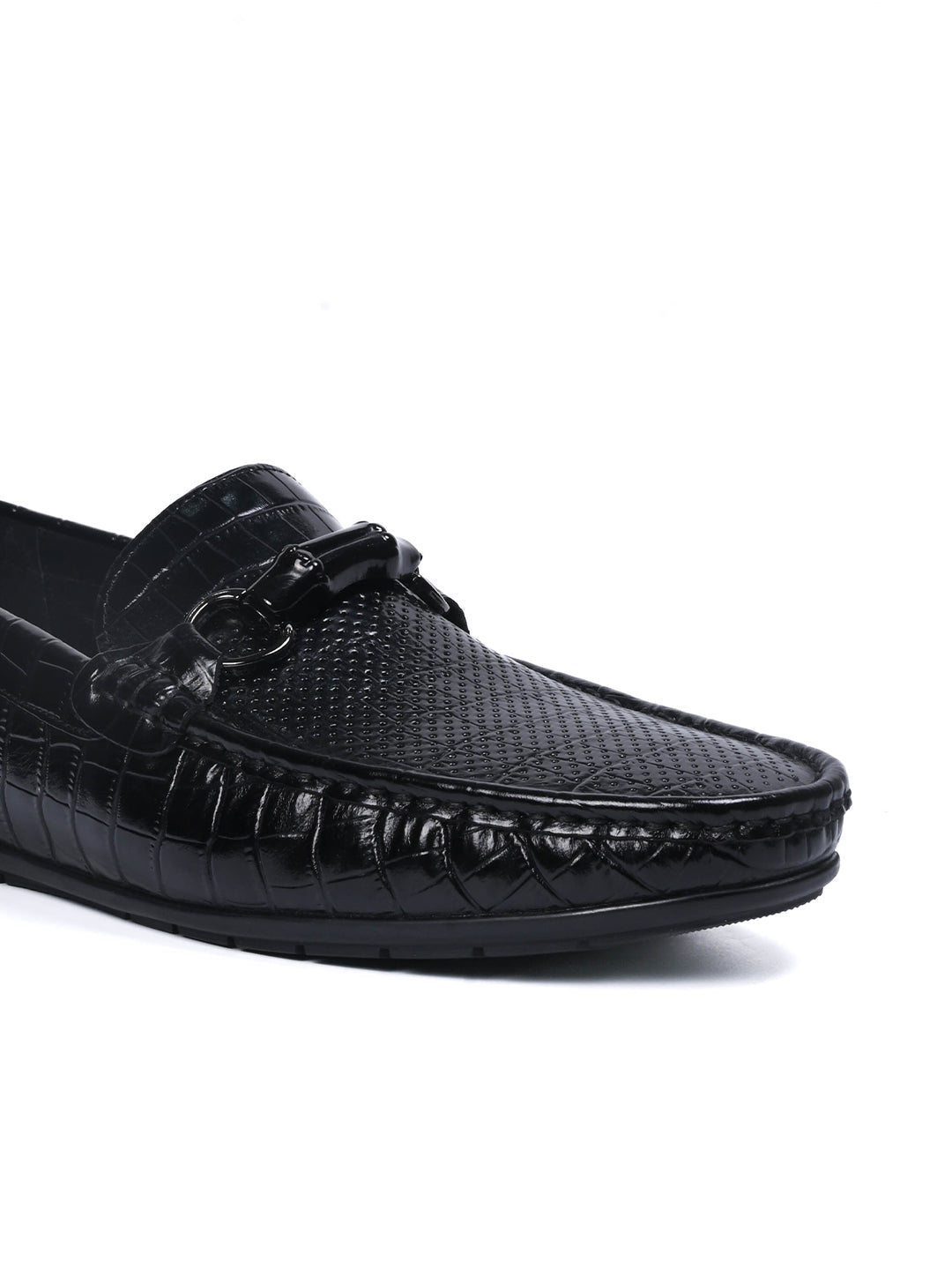 Men, Men Footwear, Black Driving Shoes