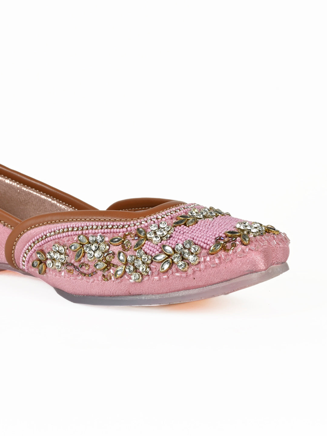 Women, Women Footwear, Pink Mojaris