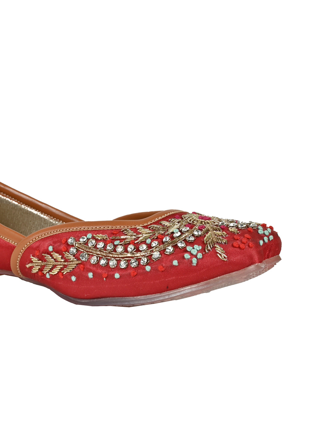 Women, Women Footwear, Maroon Mojaris