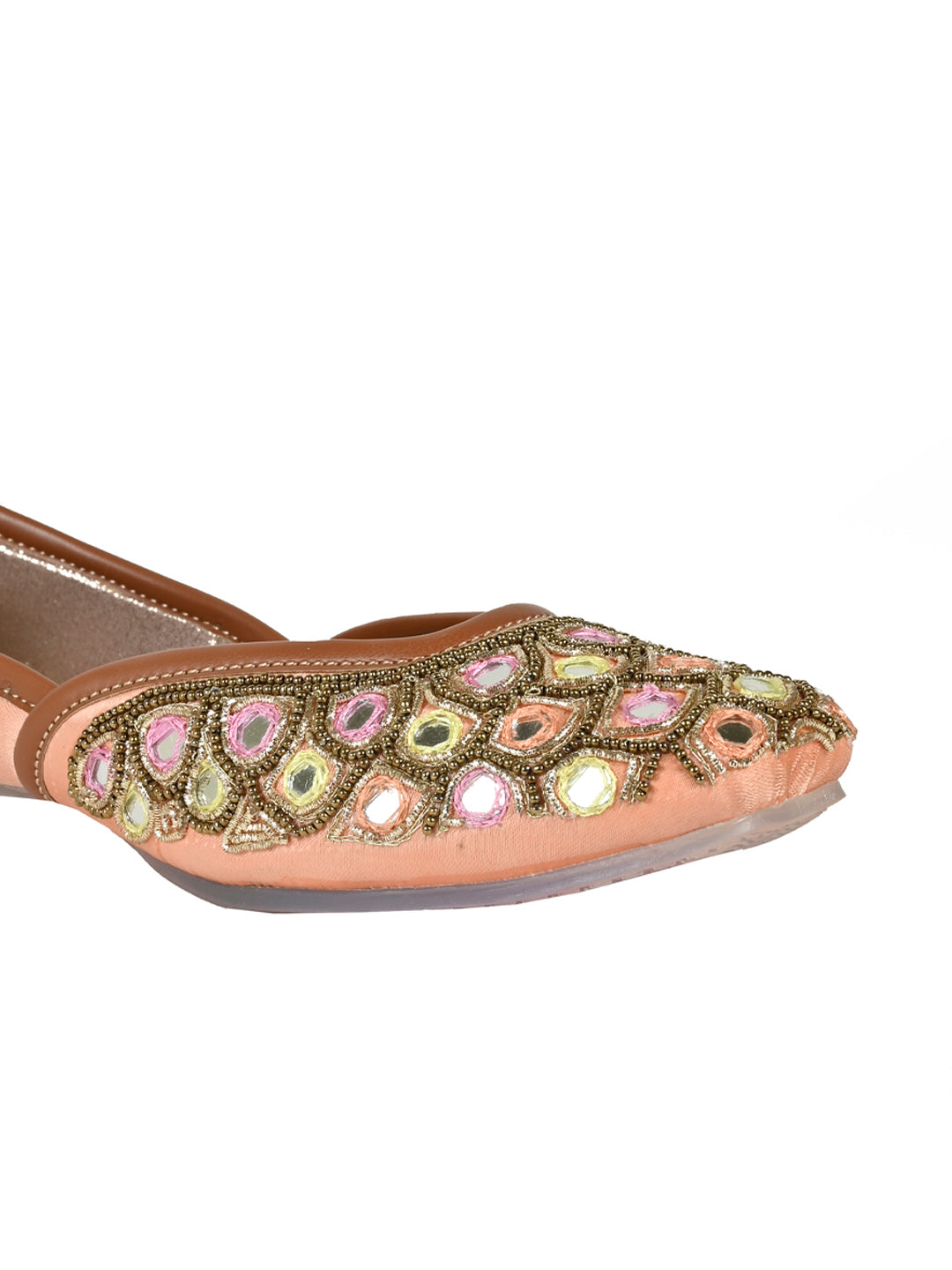 Women, Women Footwear, Pink Mojaris
