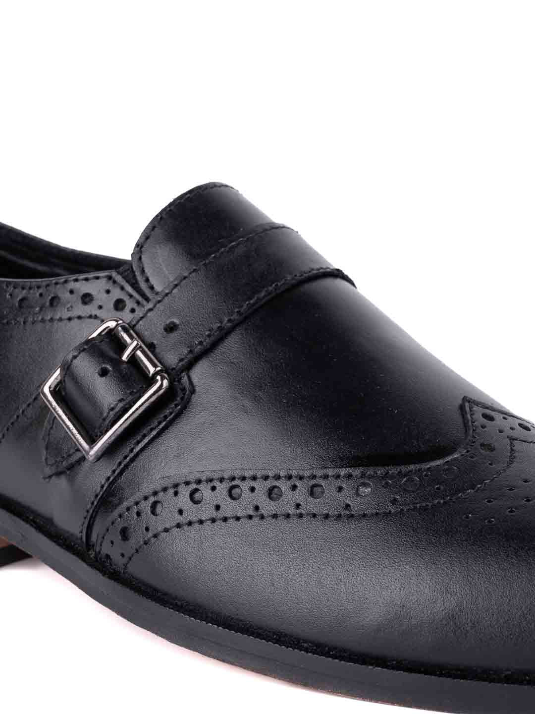 Men Black Solid Brogue