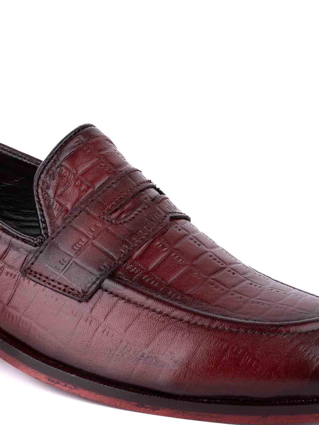 Footwear, Men Footwear, Burgundy Formal Loafers