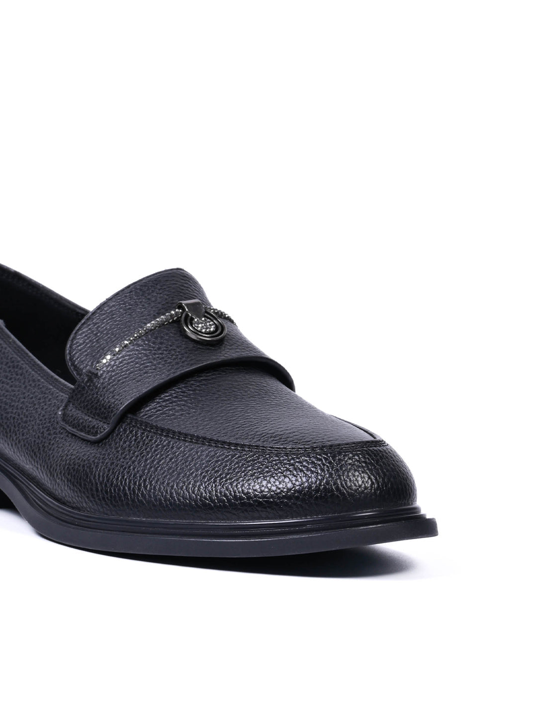Women, Women Footwear, Black Loafers