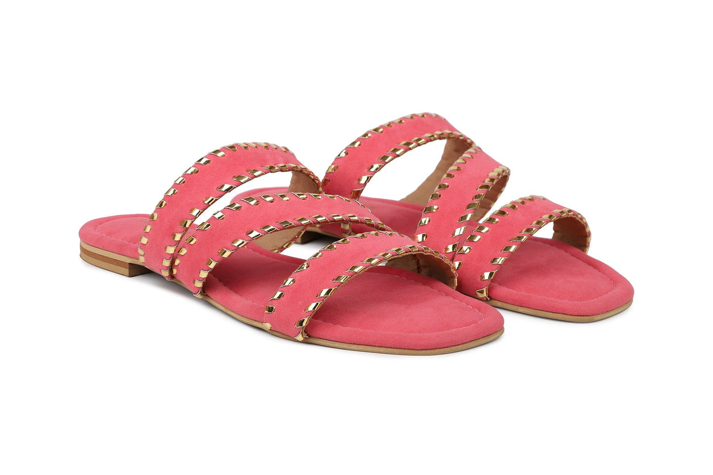 Footwear, Women Footwear, Fuchsia Open Toe Flats