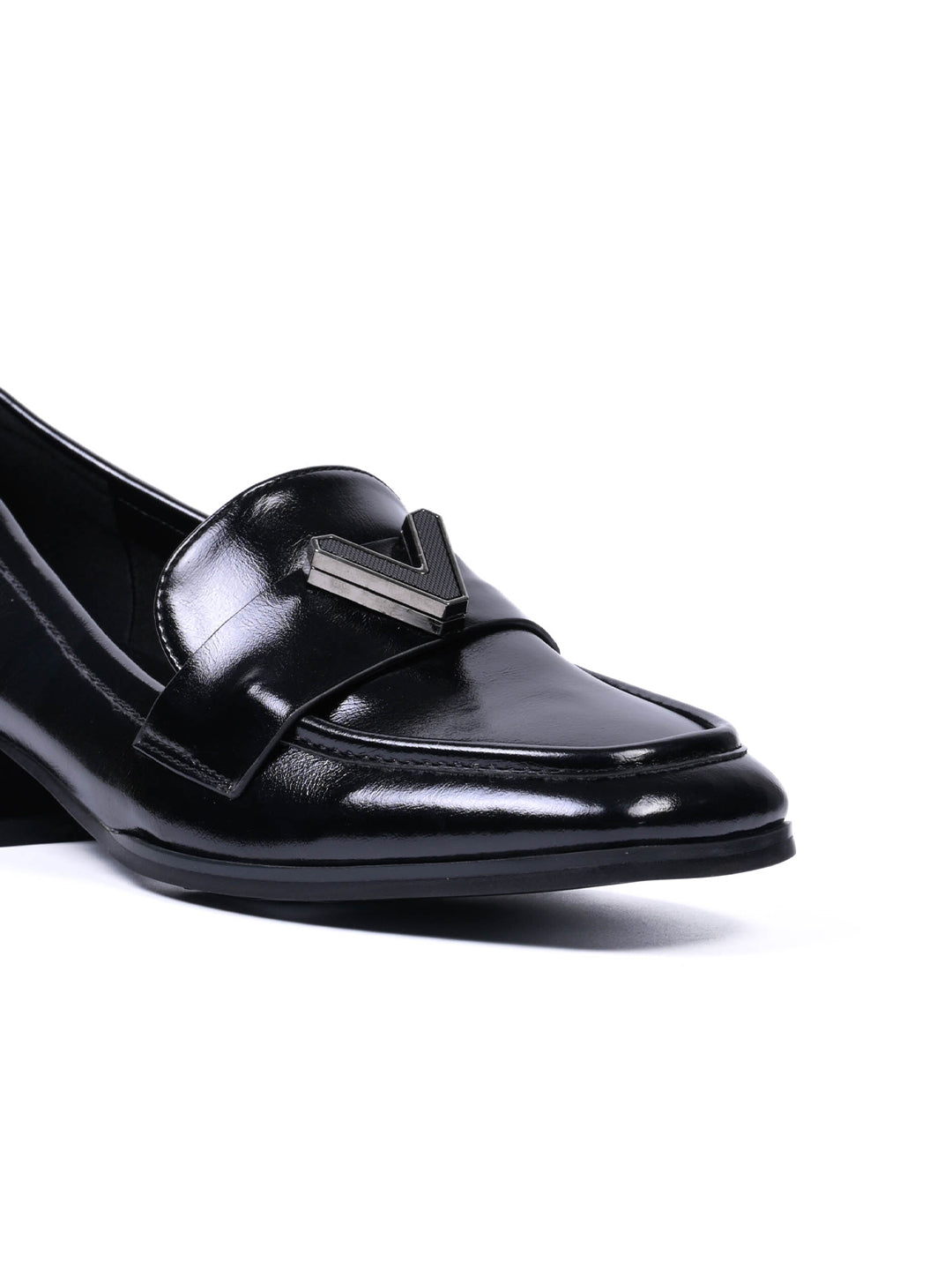 Women, Women Footwear, Black Loafers