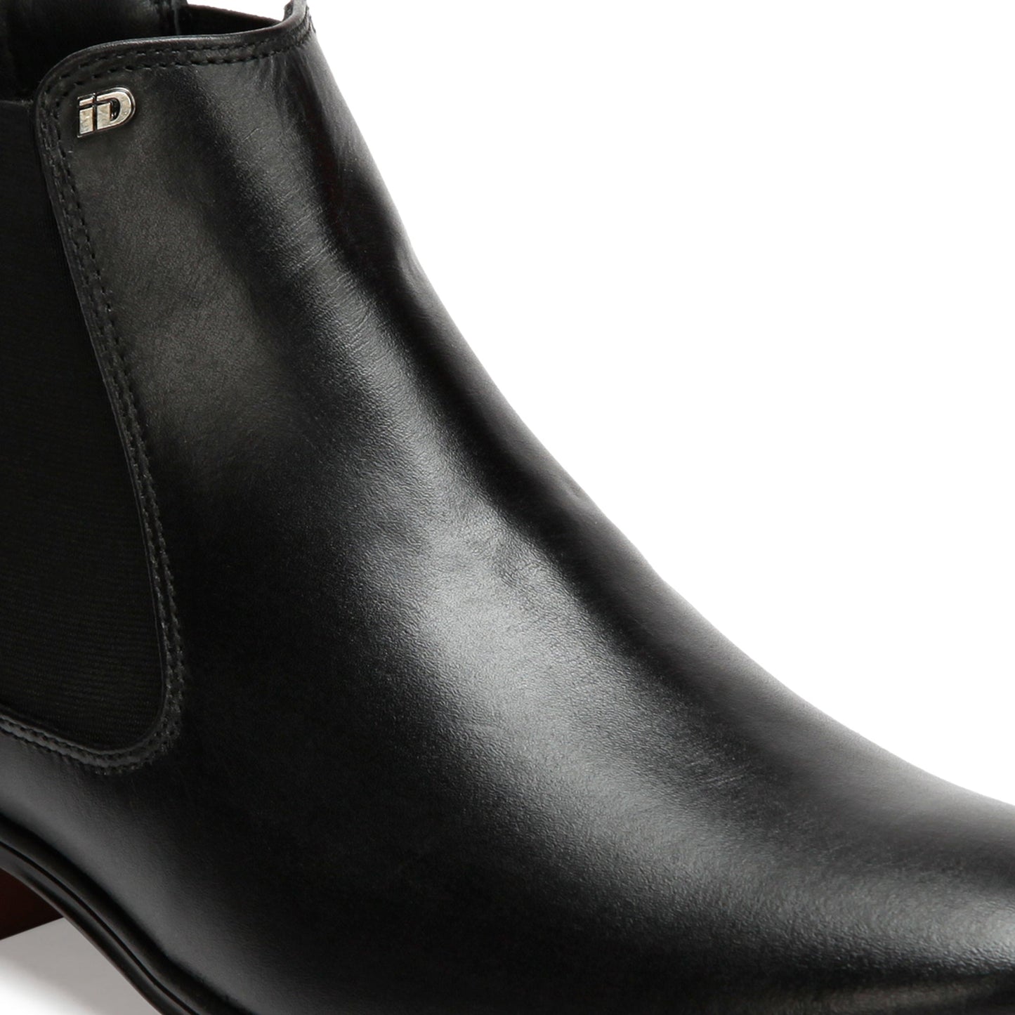 Men Black Solid Mid-Top Chelsea Boots