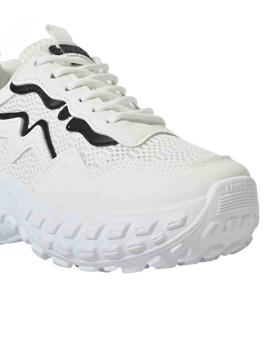 Women WHITE & BLACK SOLID Casual Sneaker