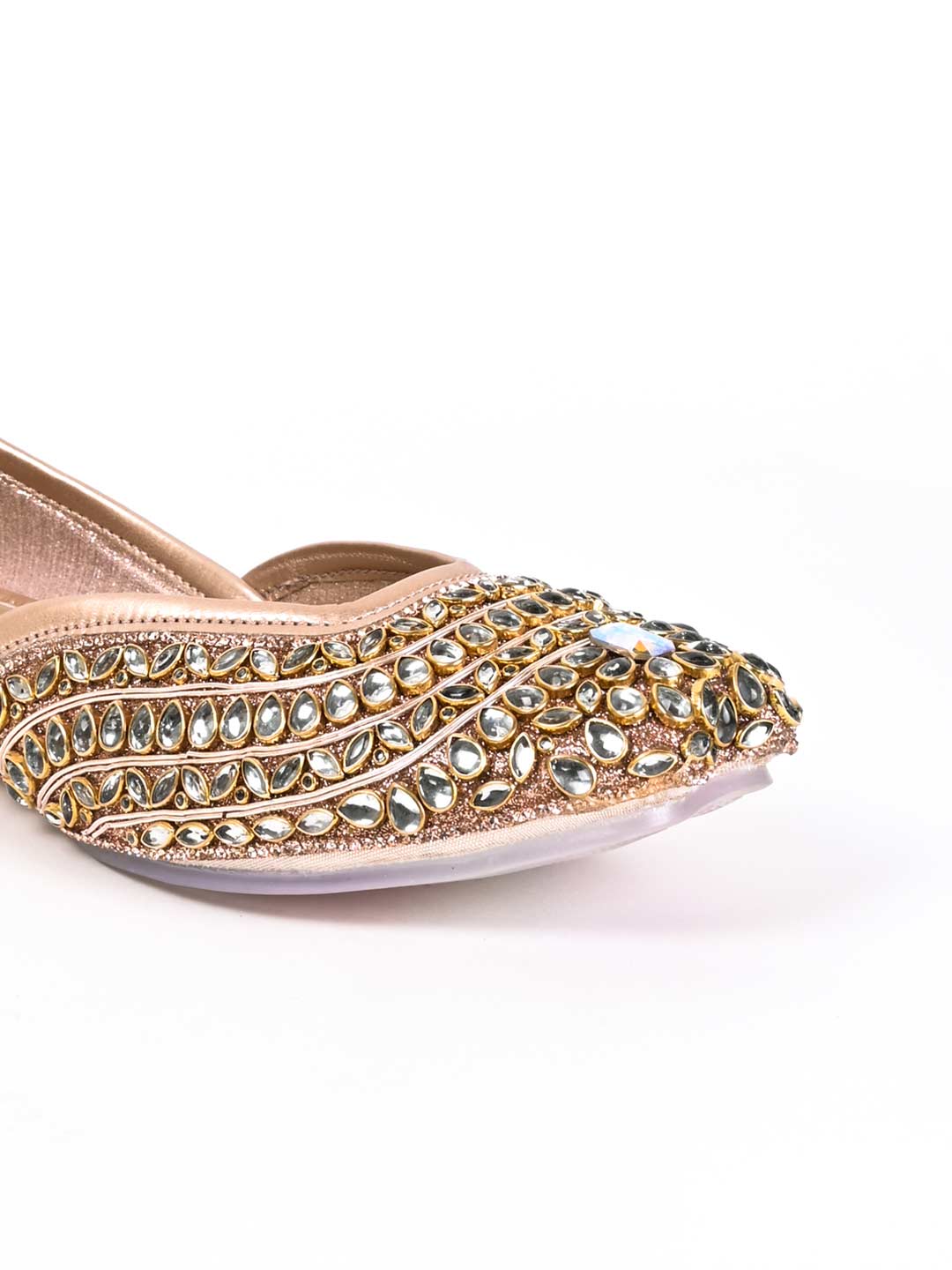 Women, Women Footwear, Rose Gold Mojaris