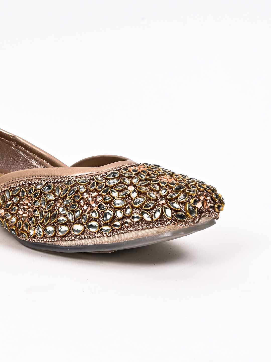 Women, Women Footwear, Copper Mojaris