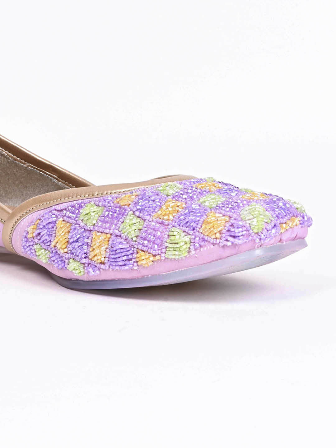 Women, Women Footwear, Purple Mojaris