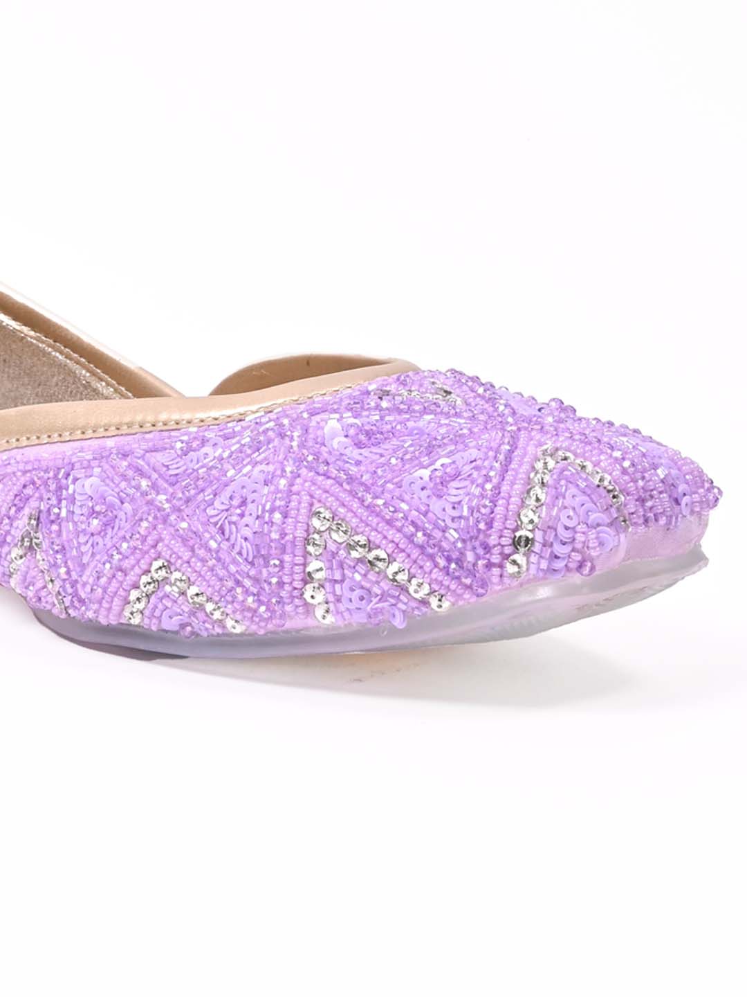Women, Women Footwear, Purple Mojaris