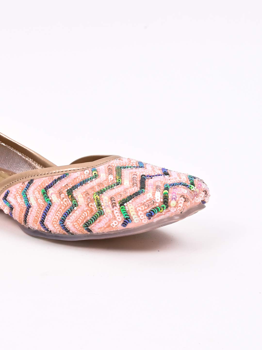 Women, Women Footwear, Pink Mojaris