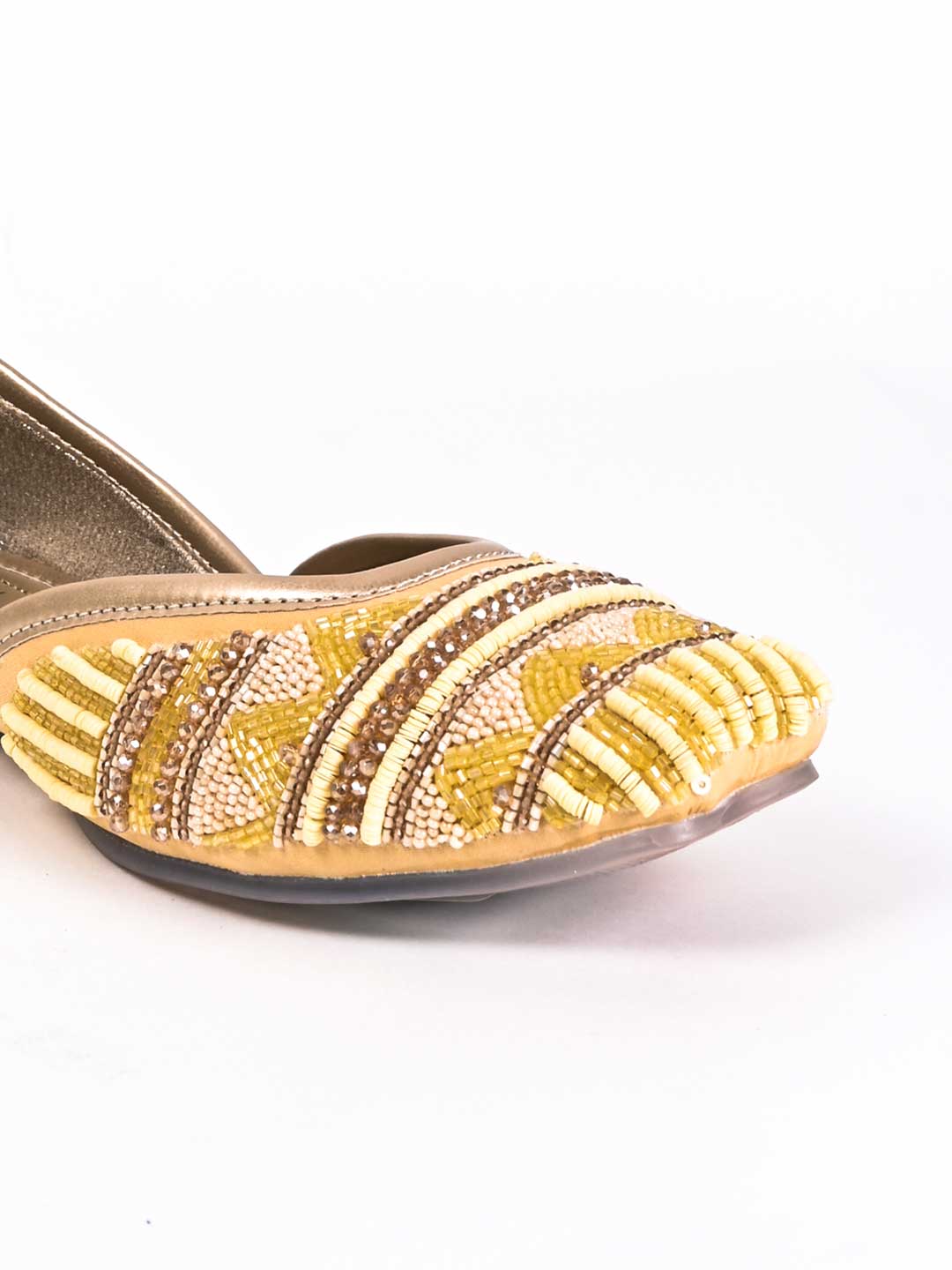 Women, Women Footwear, Yellow Mojaris