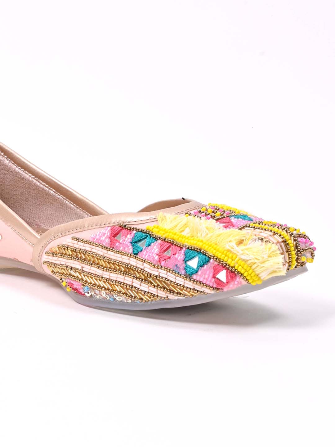 Women, Women Footwear, Pink Mojaris