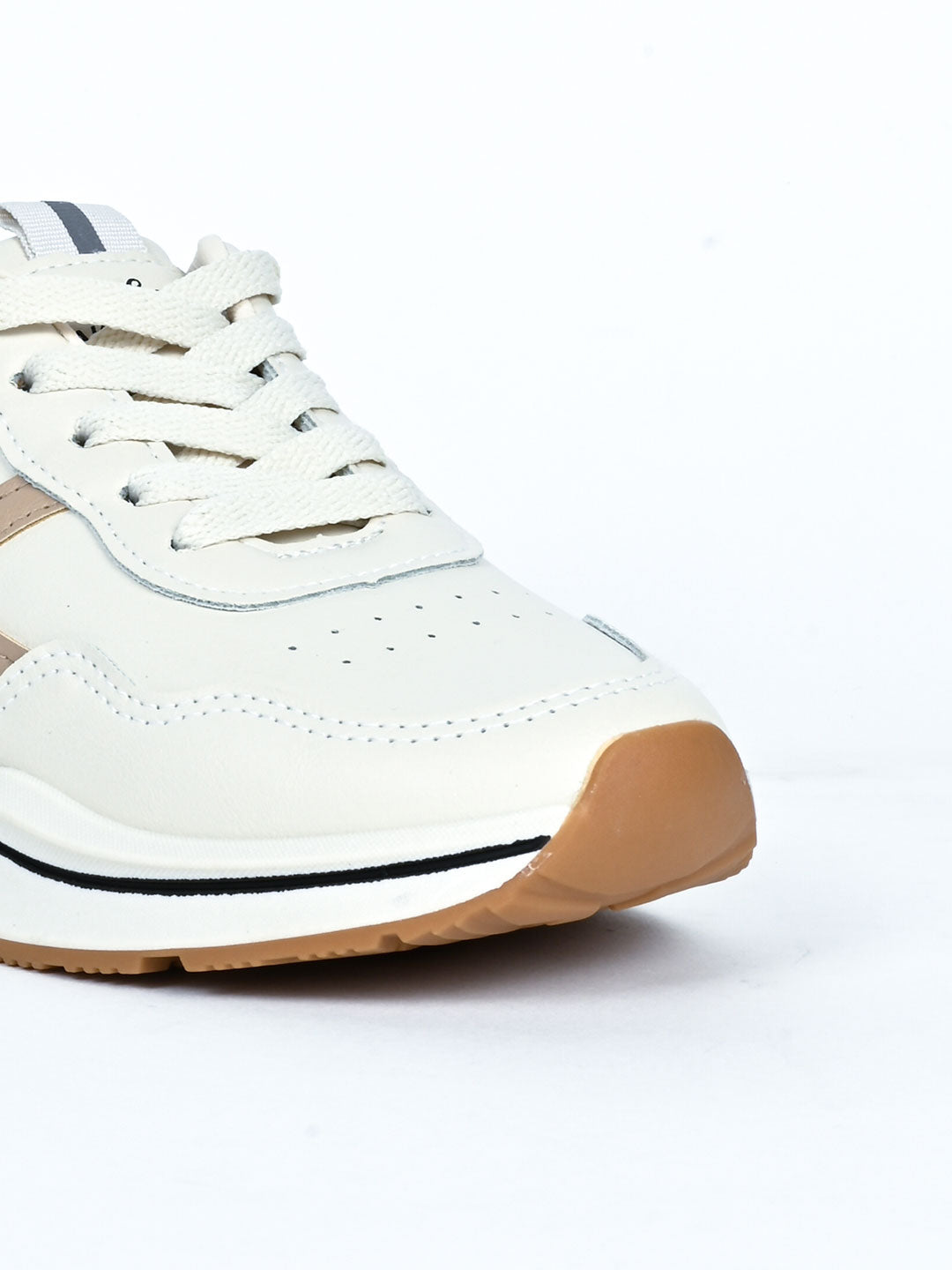 Women, Women Footwear, Cream Sneakers