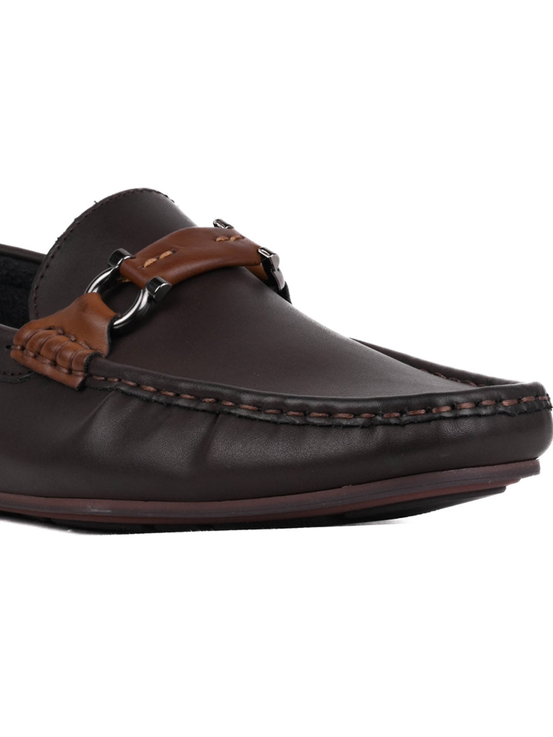 Men Coffee Solid Driving Shoes