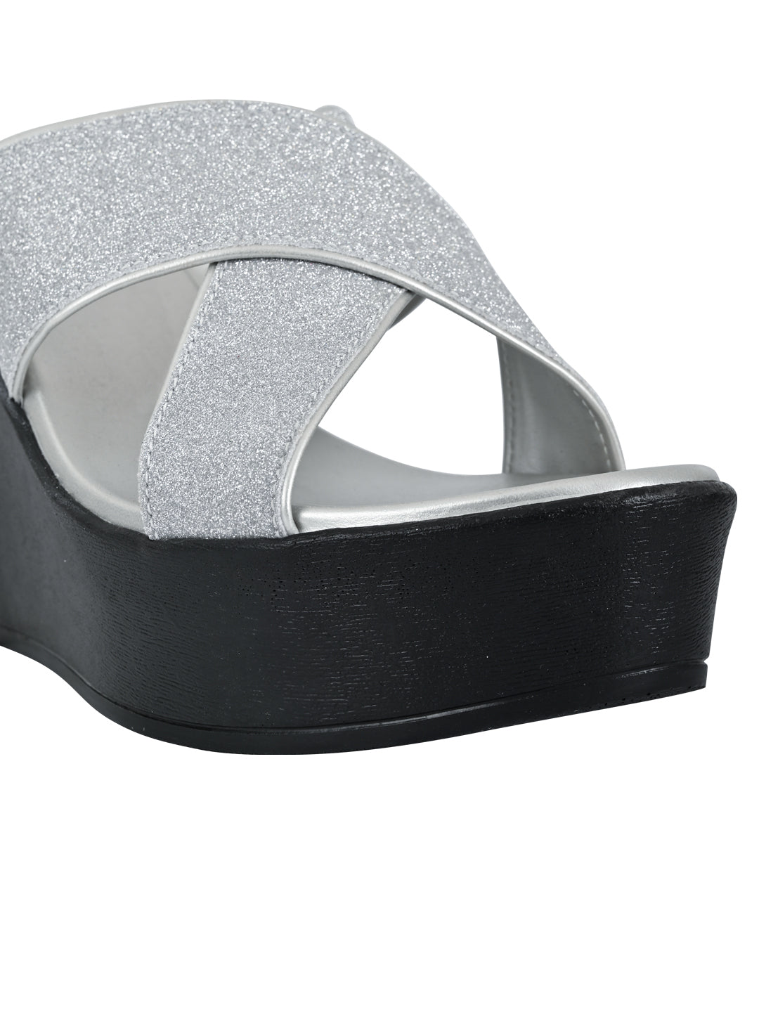 Footwear, Women Footwear, Silver Wedges