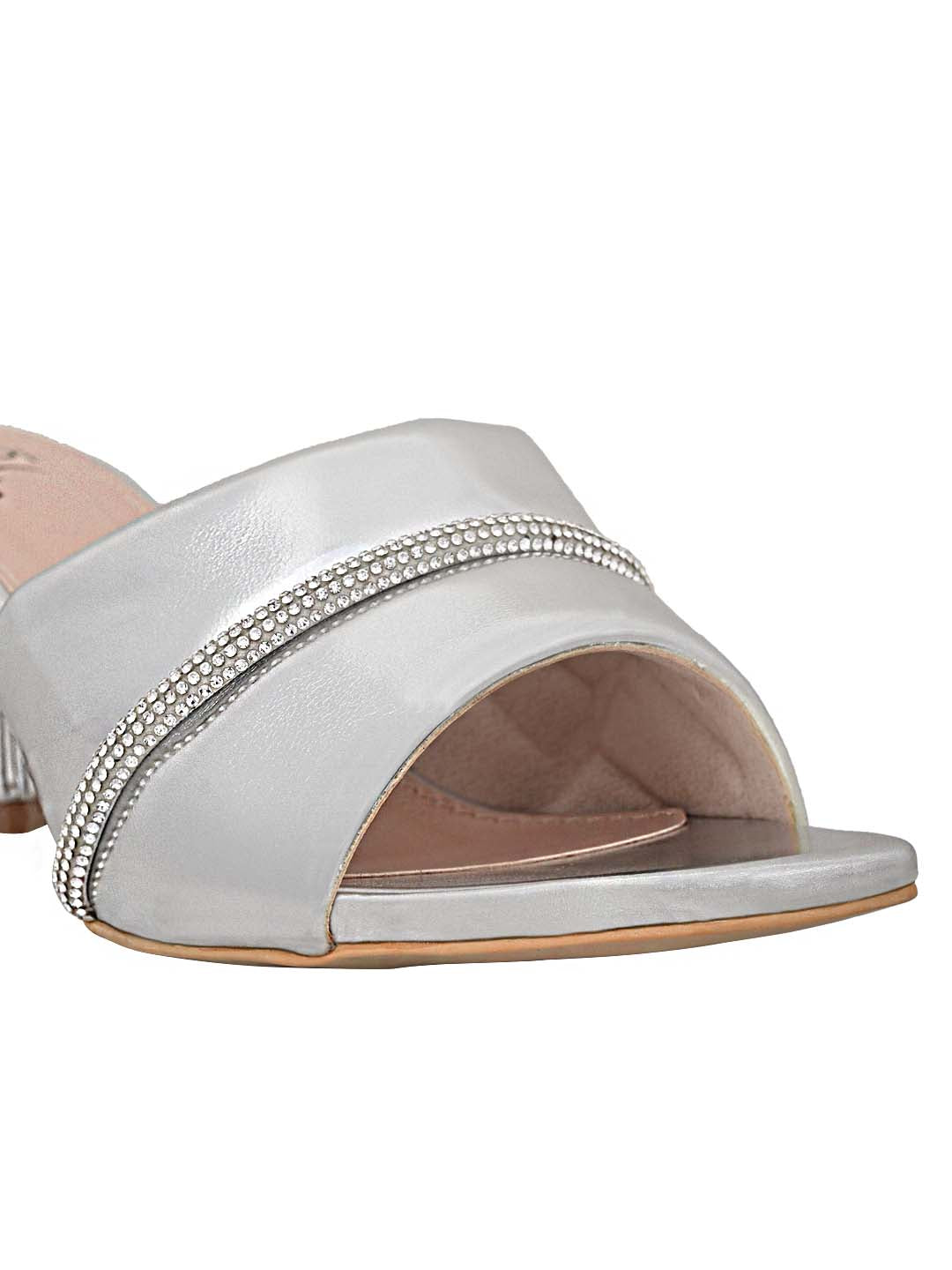 Footwear, Women Footwear, SILVER, Heel Sandals