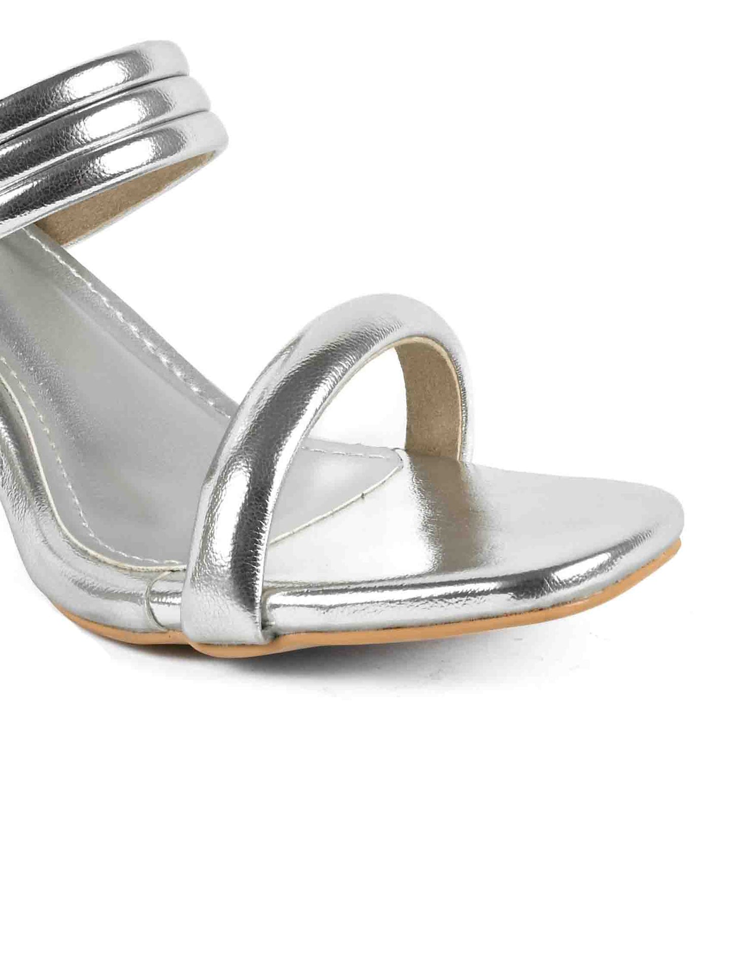 Footwear, Women Footwear, Silver, Heel Sandals