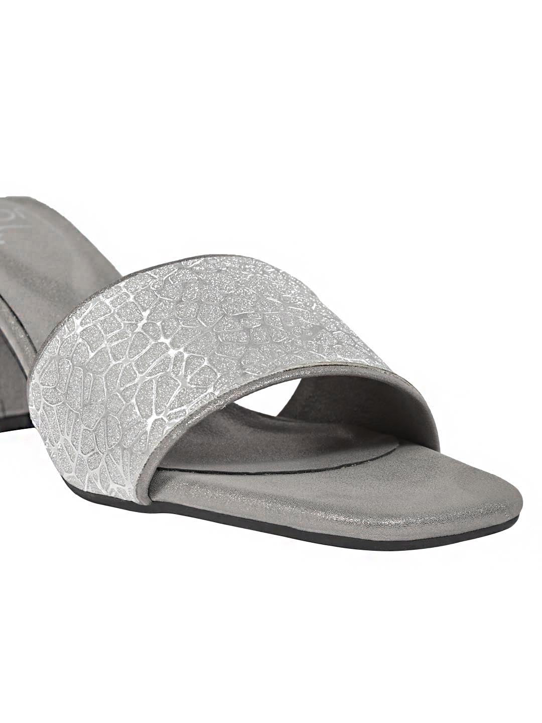 Footwear, Women Footwear, PEWTER, Open Toe Heel Sandals