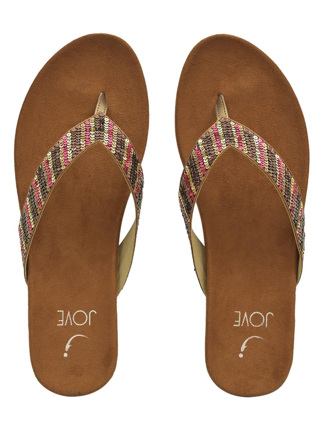 Footwear, Women Footwear, Tan T-Strap Flats