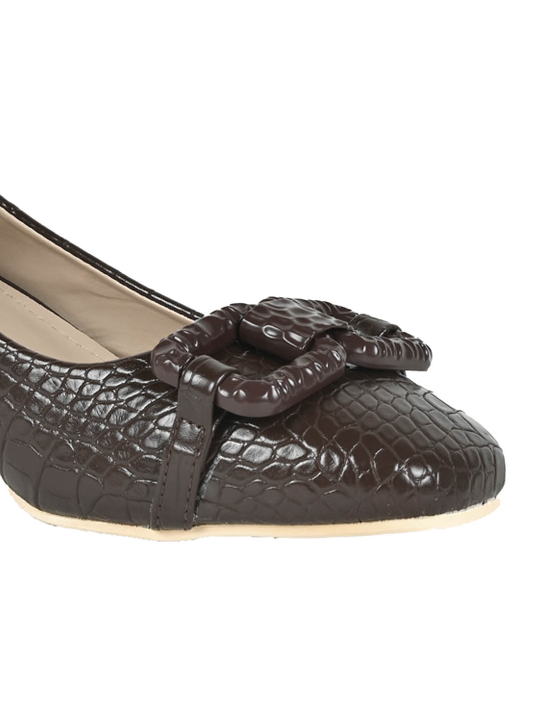 Women Brown Animal Print Pumps