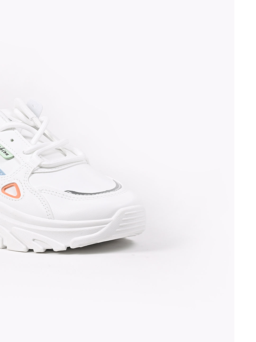 Women White & Blue Colourblocked Sneakers