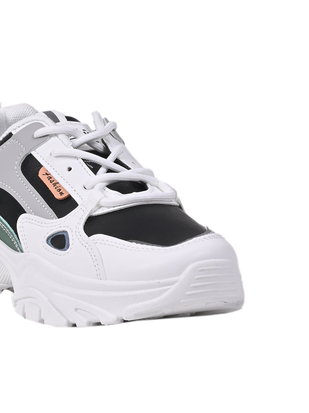 Women Black & White Colourblocked Sneakers