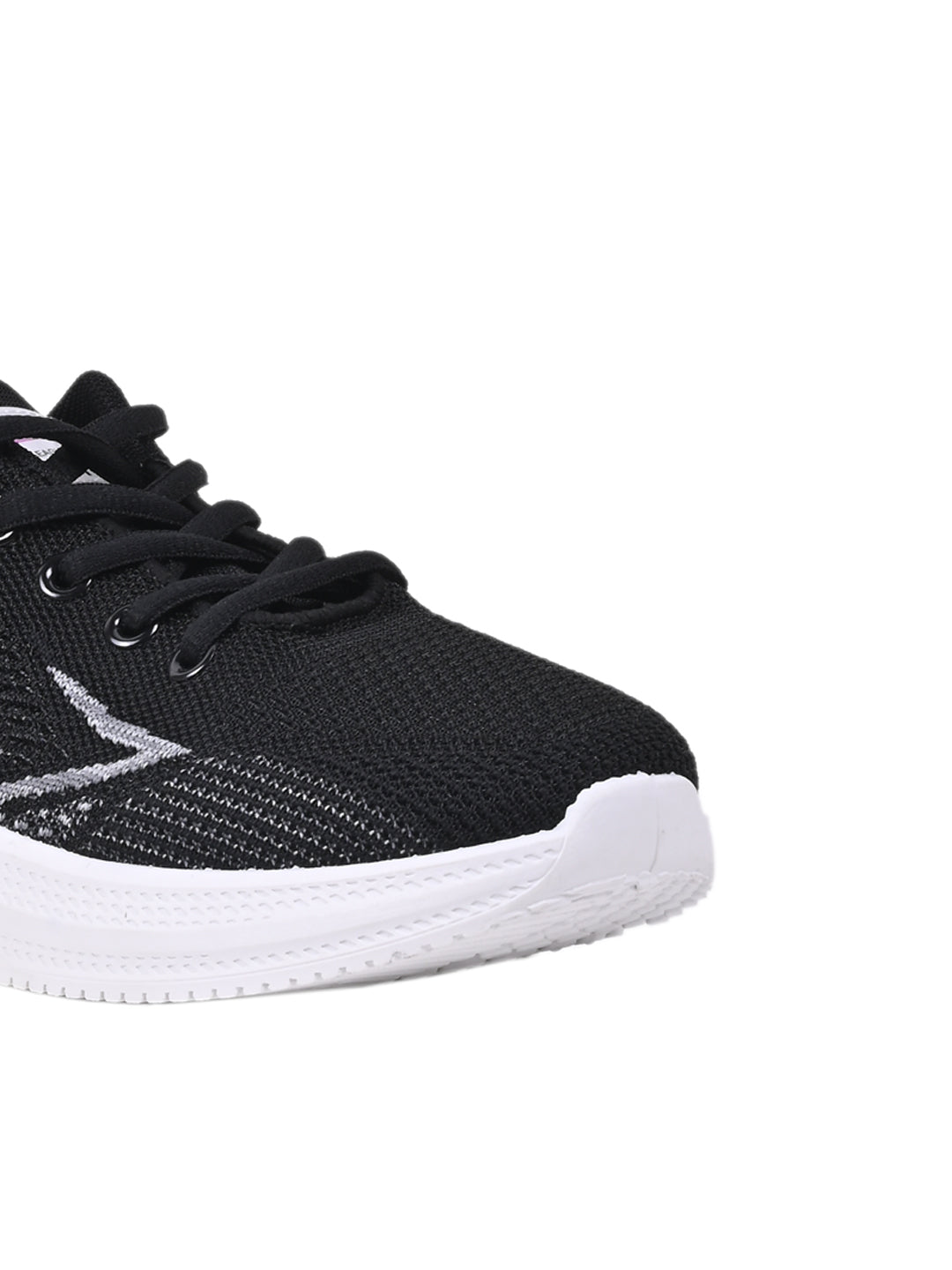Women Black Woven Design Sneakers