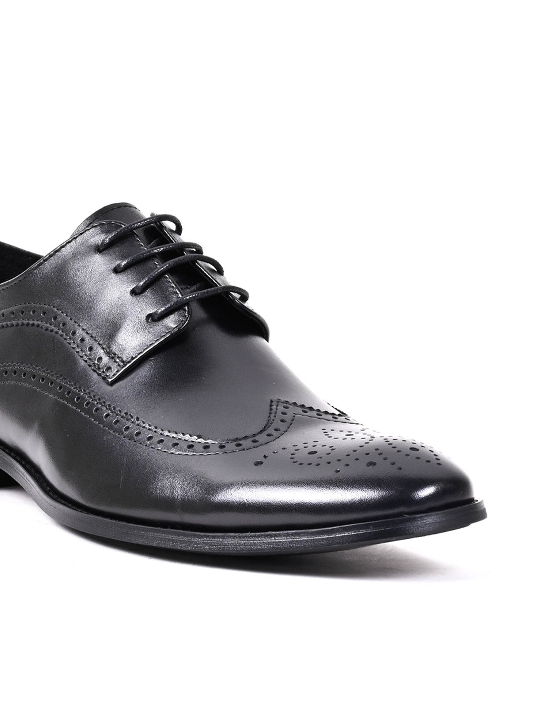 Men, Men Footwear, Black Derby Formal Shoes