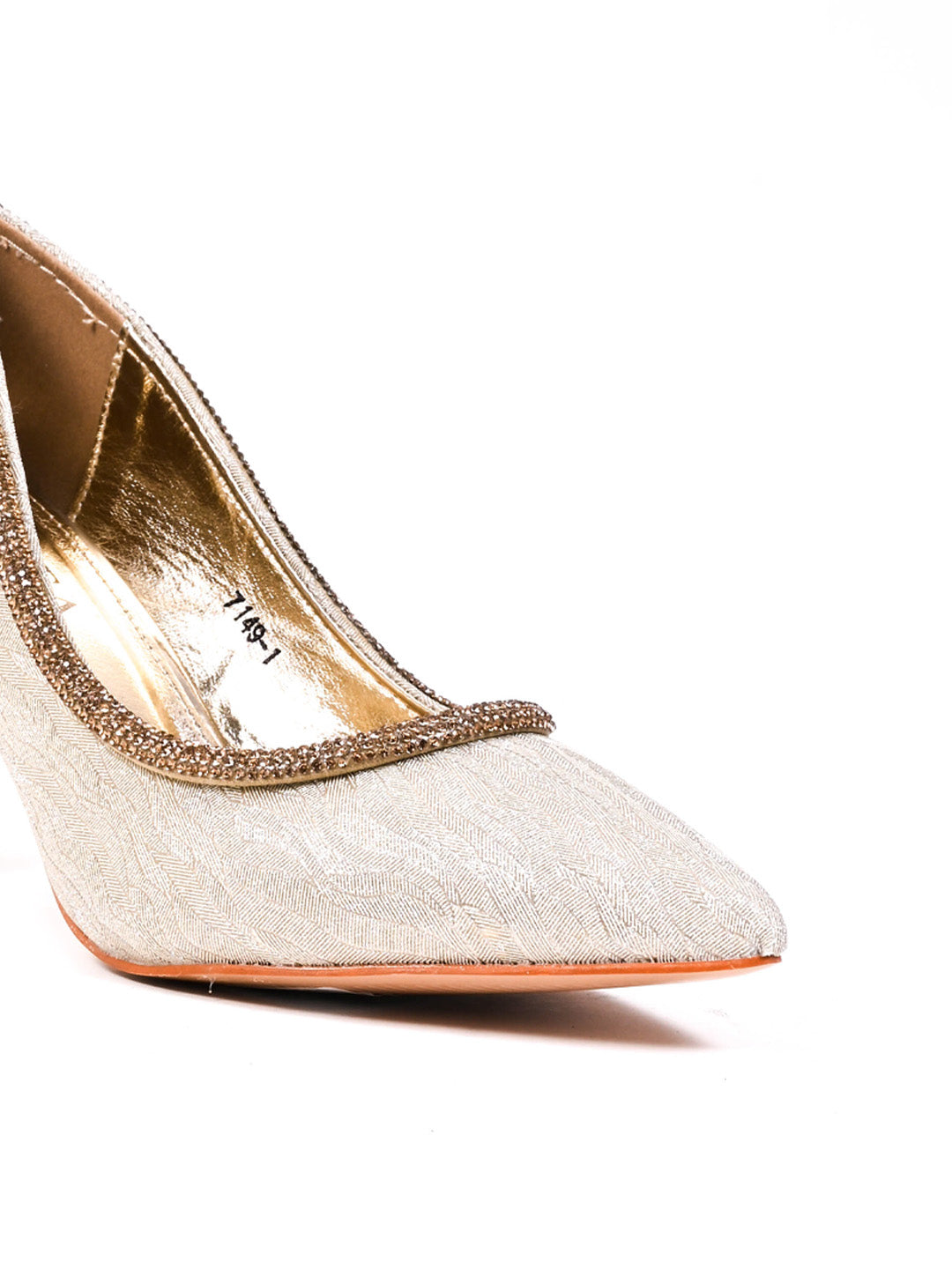 Women Gold Embellished Pumps