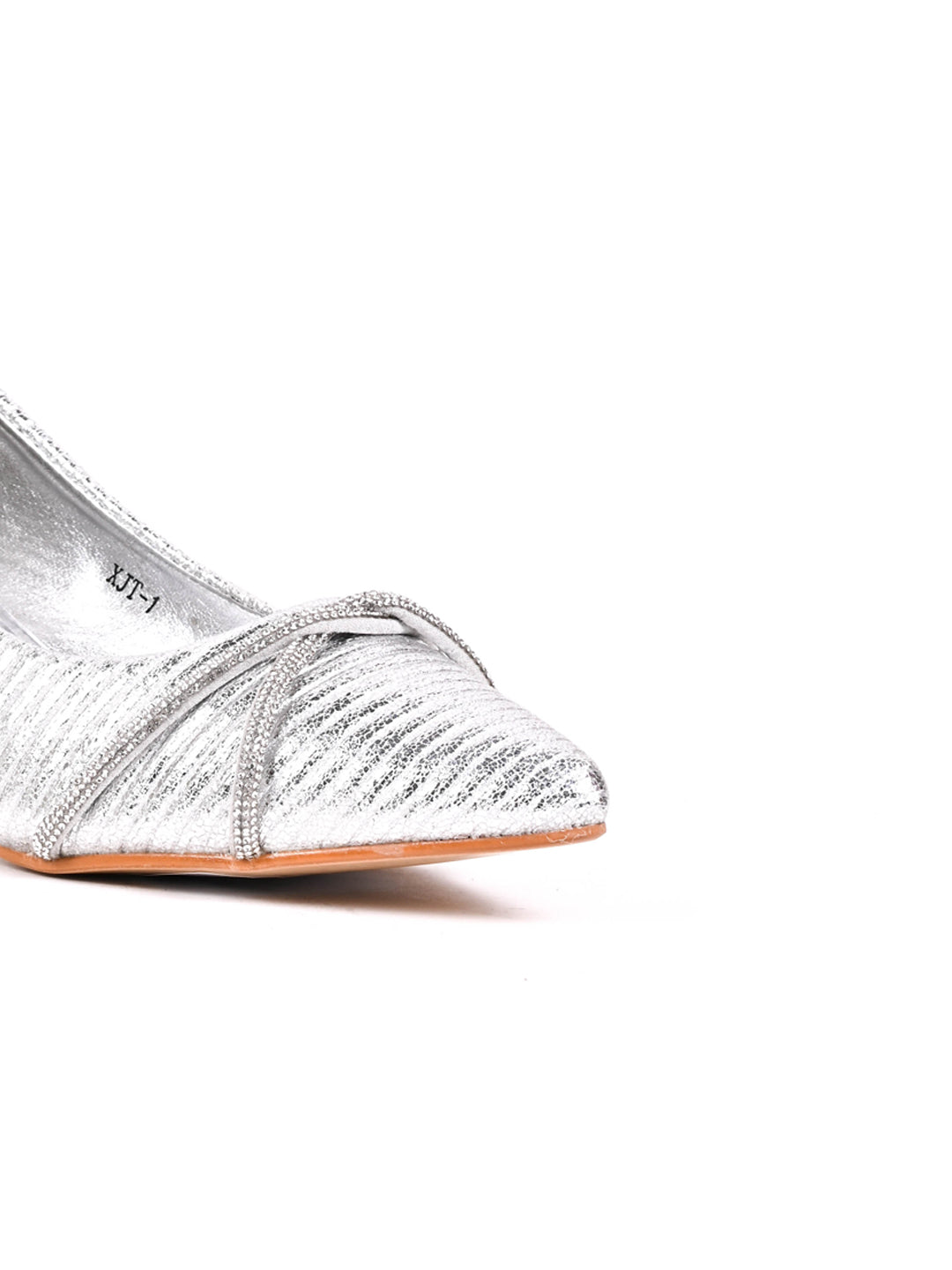 Women Silver Embellished Pumps