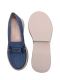 Women, Women Footwear, Blue Loafers