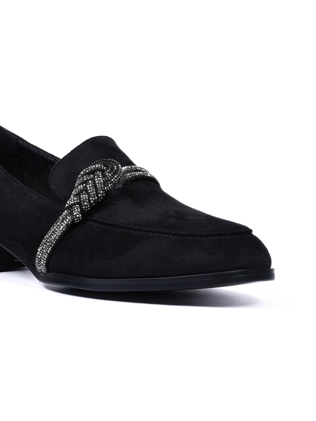 Women, Women Footwear, Black Loafers